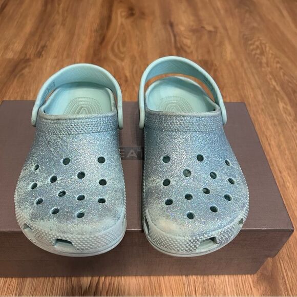 CROCS glittered clogs mules sandals shoes J1 - Picture 5 of 6